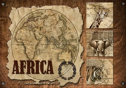 Africa Ahşap Tablo - Thumbnail