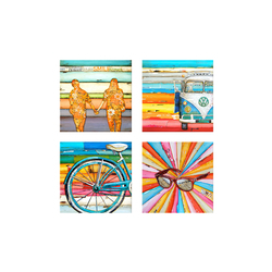 Ahşap 4'lü Renkli kombin - Thumbnail