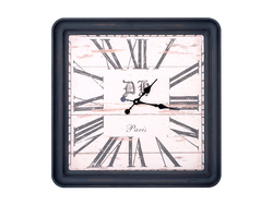 Özverler - Ahşap Roman Rakamlı Paris Saat 60x60cm