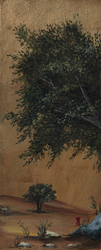 Özverler - Altın Zeminde Ağaç 2 Kabartmalı Tablo