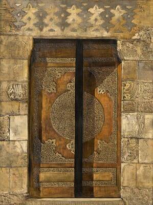 Antik Kapı Kabartmalı Tablo