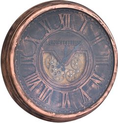 Antiques Bakır Metal Saat çap 80cm - Thumbnail