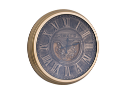 Özverler - Antiques Gold Metal Saat çap 80cm