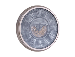 Özverler - Antiques Gümüş Metal Saat çap 80cm