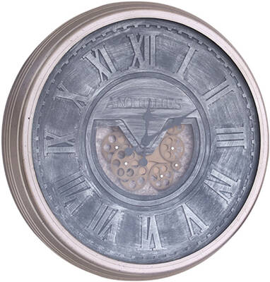 Antiques Gümüş Metal Saat çap 80cm