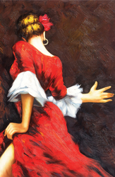 Özverler - Arkası Dönük Dansçı 2 Kabartmalı Tablo