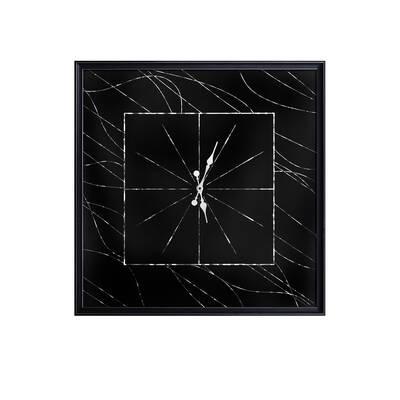 Hologram Çizgili Duvar Saati 83x83cm