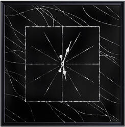 Hologram Çizgili Duvar Saati 83x83cm