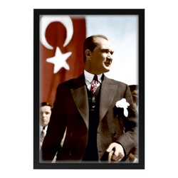 Atatürk Çerçeveli Poster - Thumbnail