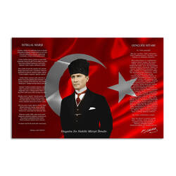 Atatürk ve İstiklal Marşı Kanvas Tablo