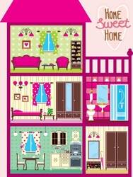 Barbie'nin Evi Kanvas Tablo