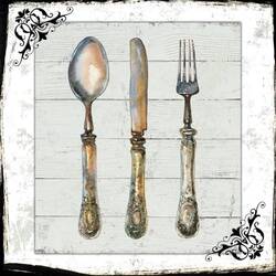 Çatal Bıçak Ahşap Tablo