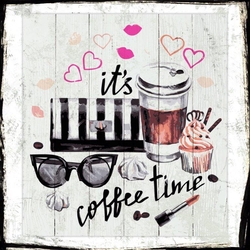 Özverler - Coffee Time Ahşap Tablo
