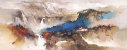 Özverler - Dağlar Kabartmalı Tablo