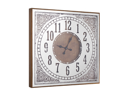 Desenli Gold Kare Saat 80x80cm - Thumbnail