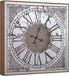 Desenli Kare Gold Saat 60x60cm - Thumbnail