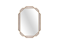 Sekizgen Gold Metal Ayna 80x110 - Thumbnail
