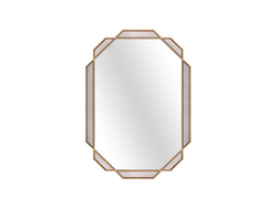 Özverler - Sekizgen Gold Metal Ayna 80x110