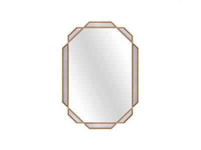 Sekizgen Gold Metal Ayna 80x110