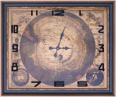 Dünya Haritası Saat 75x90cm