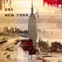 Özverler - Empire State New York Kabartma Tablo