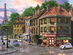 Özverler - Eski Zamanlar Paris Kabartmalı Tablo