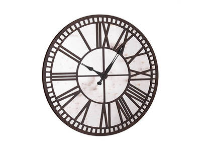 Eskitme Aynalı Yuvarlak Saat çap 90cm