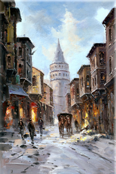 Özverler - Galata Kulesi Kabartmalı Tablo