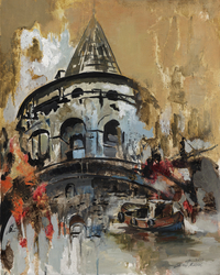 Özverler - Galata Kulesi Kabartmalı Tablo