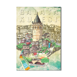 Özverler - Galata Kulesi Posteri Kanvas Tablo