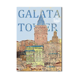 Galata Tower Poster Kanvas Tablo - Thumbnail