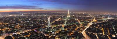 Gece Işığında Paris Kanvas Tablo