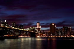 Özverler - Gece Işıklarında New York Kanvas Tablo