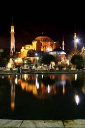 Gece Vakti Ayasofya Kanvas Tablo