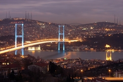 Özverler - Gece Vakti İstanbul Kanvas Tablo