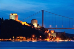 Özverler - Gece Vakti Rumeli Hisarı Kanvas Tablo