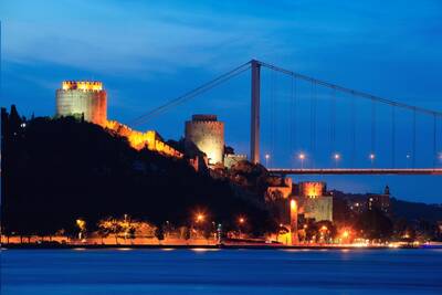 Gece Vakti Rumeli Hisarı Kanvas Tablo