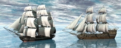 Gemiler Kanvas Tablo - Thumbnail