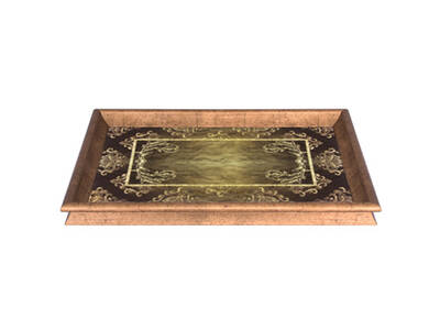Gold Etnik Tepsi 31x46