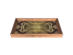 Gold Etnik Tepsi 31x46 - Thumbnail