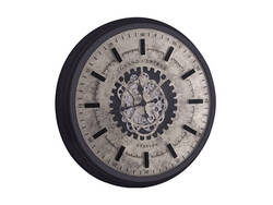 Grand Central Gümüş Çarklı Saat Çap 80cm