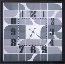 Gümüş Desenli Duvar Saati 83x83cm