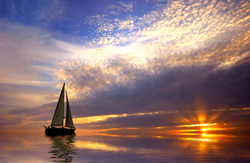 Gün Batımı Kanvas Tablo - Thumbnail