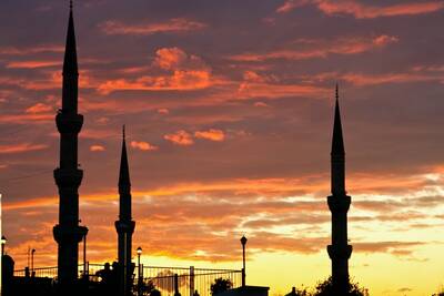 Gün Batımında Minareler Kanvas Tablo