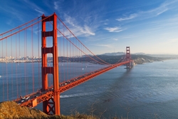 Özverler - Gün Işığında Golden Gate Kanvas Tablo