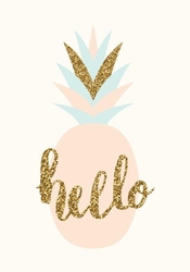 Özverler - Hello Ananas Kanvas Tablo