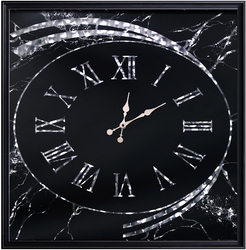 Özverler - Hologramlı Siyah Saat 83x83cm