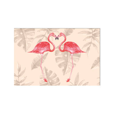 İki Flamingo Kanvas Tablo