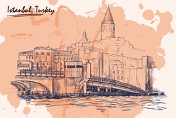 Özverler - İstanbul Çizim Kanvas Tablo