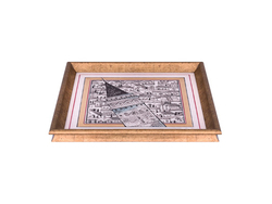 İstanbul Galata Kulesi Tepsi 40x40cm - Thumbnail